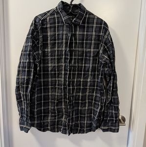 Men Plaid Shirt Large